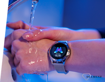 Zegarek Smartwatch damski Garett Naomi Srebrny, Stalowy na bransolecie (1).png